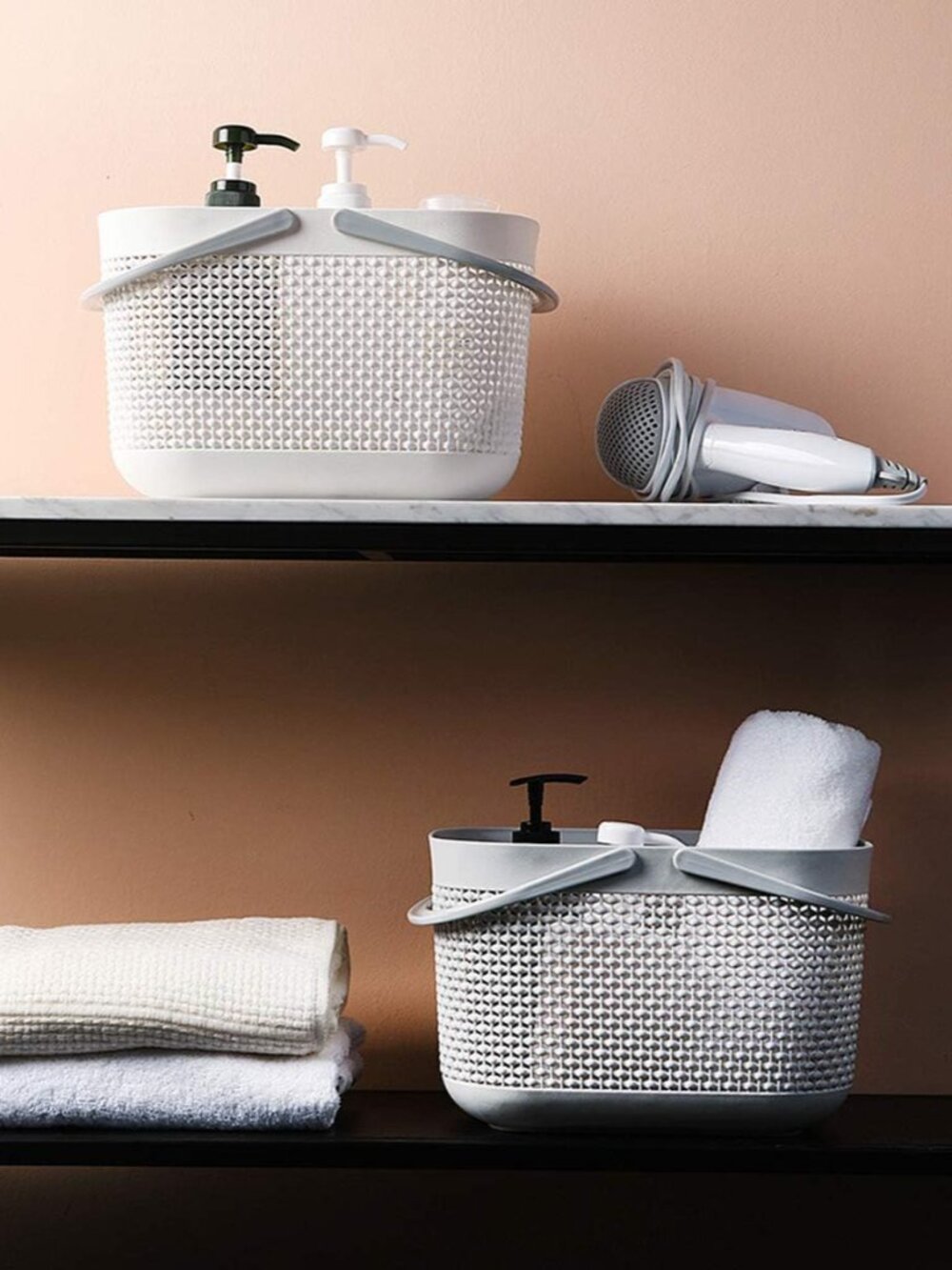 Plastic Organizer Storage Baskets with Handles, Shower Caddy Bins Organizer for - Picture 4 of 7